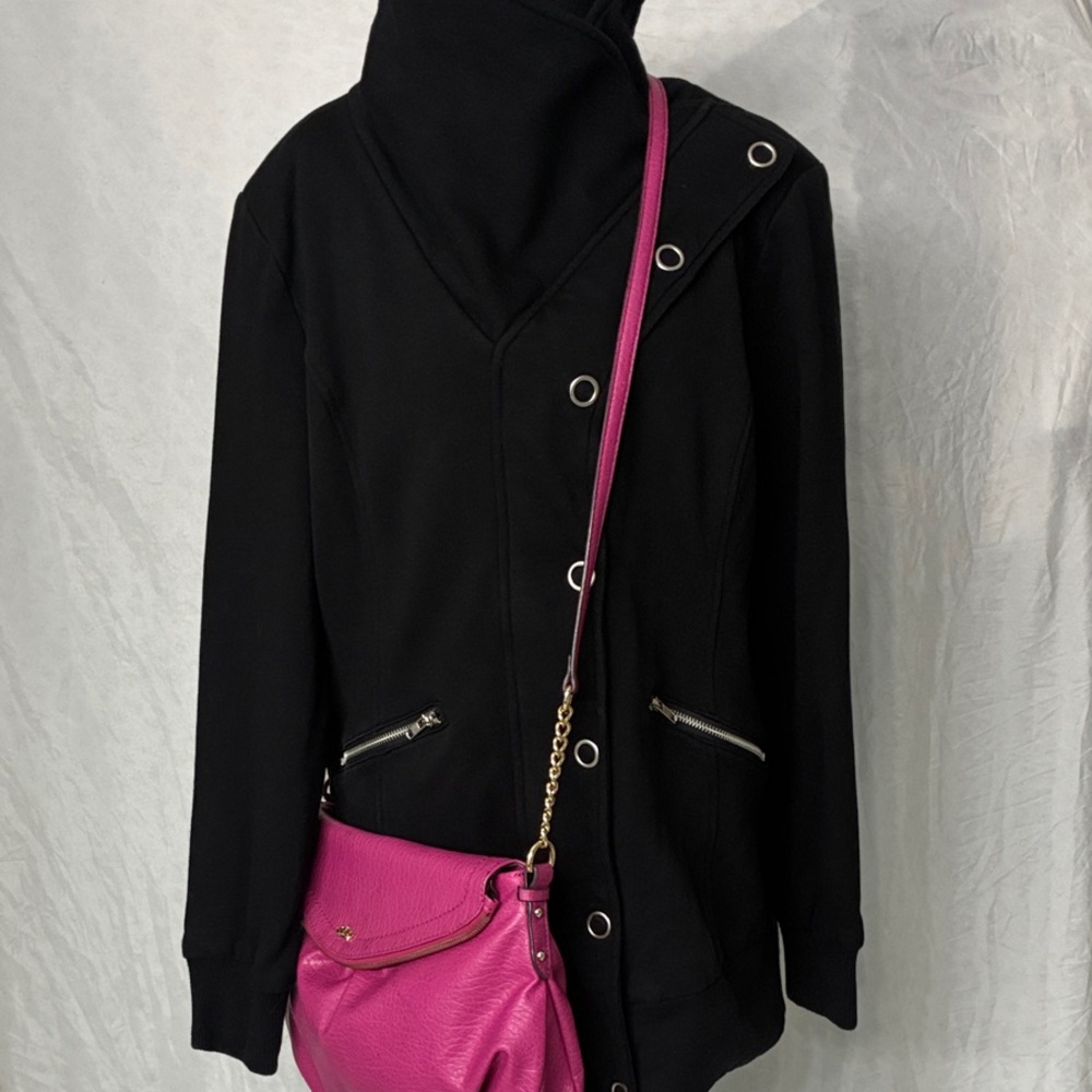 Found Black Cotton Long Jacket - Picture 3 of 13